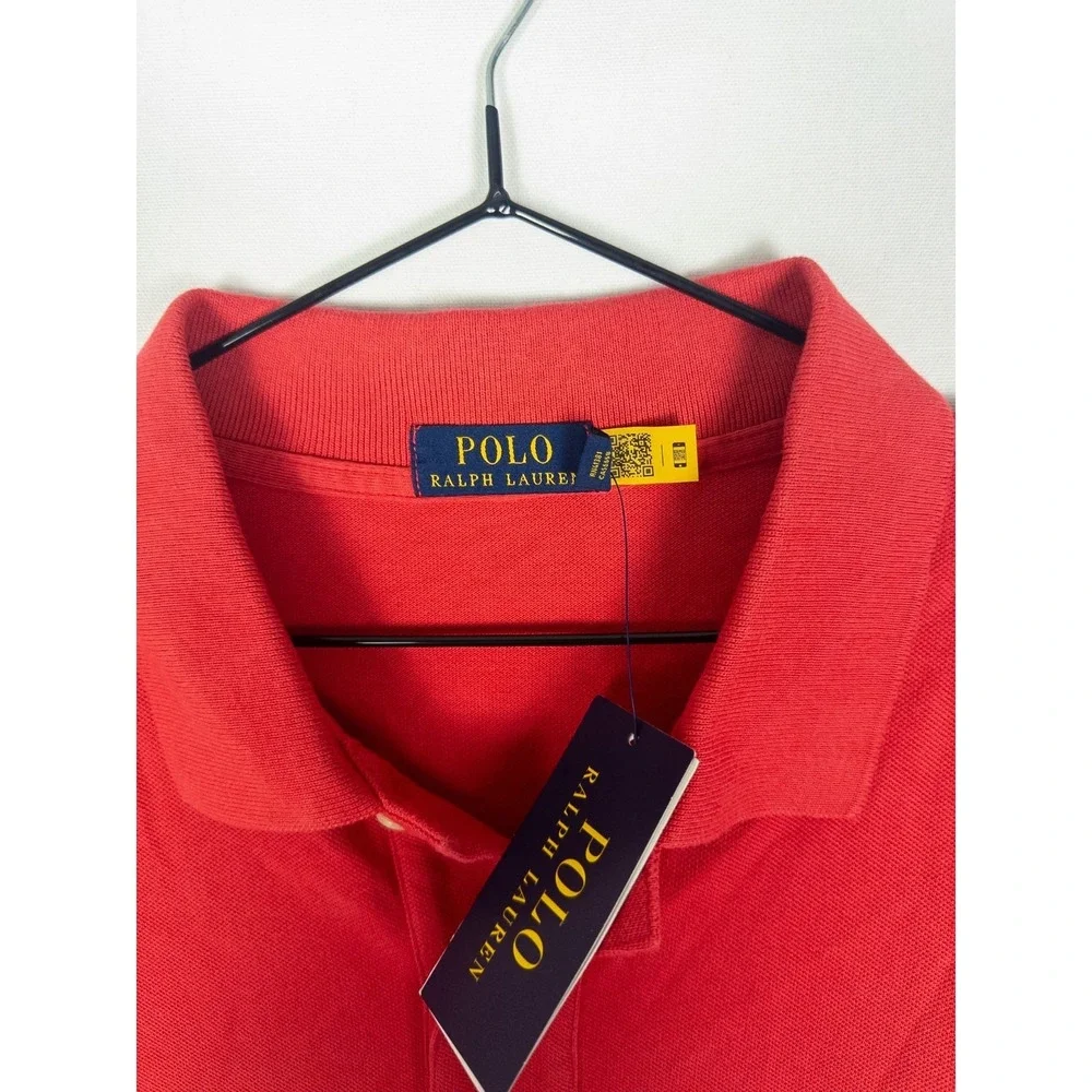 Polo Ralph Lauren Red Triple Pony Polo Shirt #3 Big Pony Cotton NWT Mens 1XB